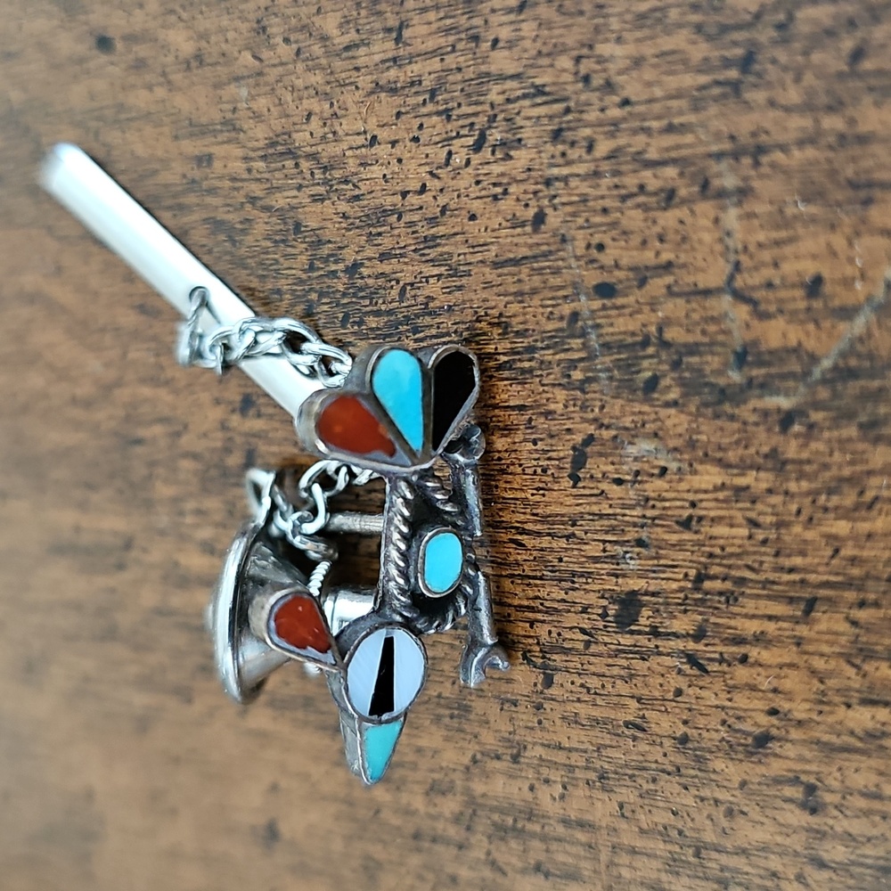 Vintage Zuni Sterling Silver Tie Tack - Picture 5 of 7